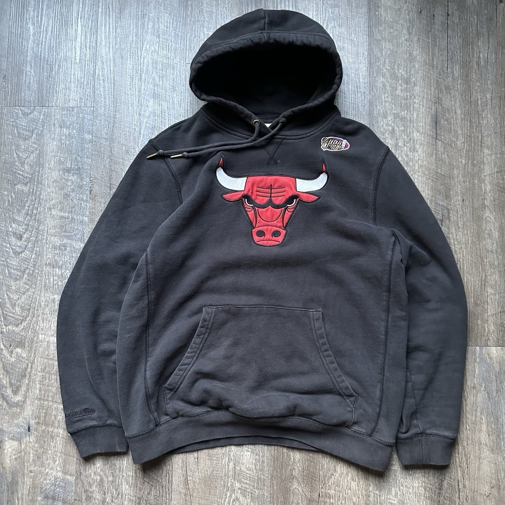 Mitchell & Ness Chicago Bulls 1996 Finals‎ Chenille Logo Hoodie Large